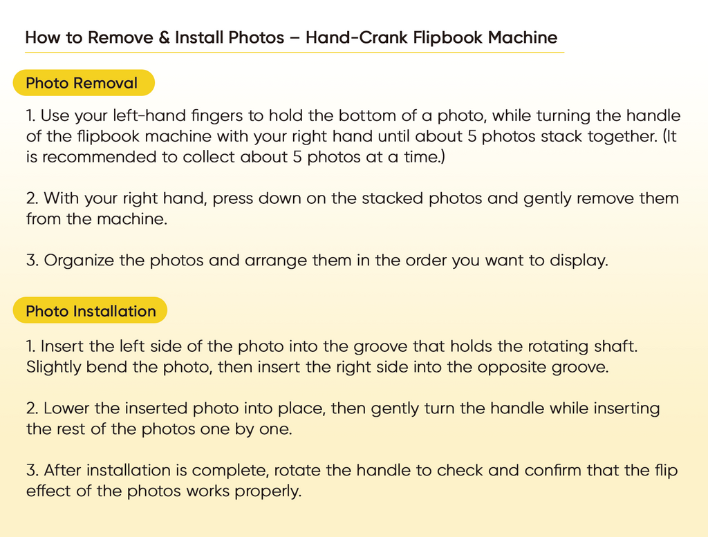 Custom Photo Flipbook - Hand-Crank Animated Memory Frame