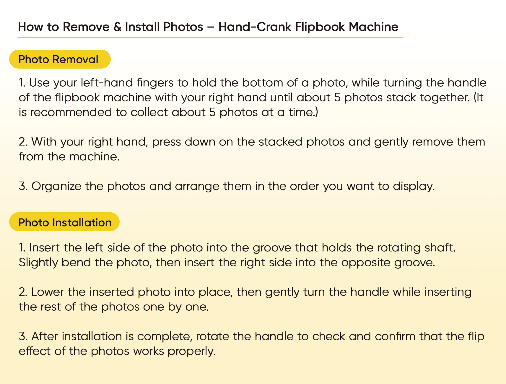 Custom Photo Flipbook - Hand-Crank Animated Memory Frame