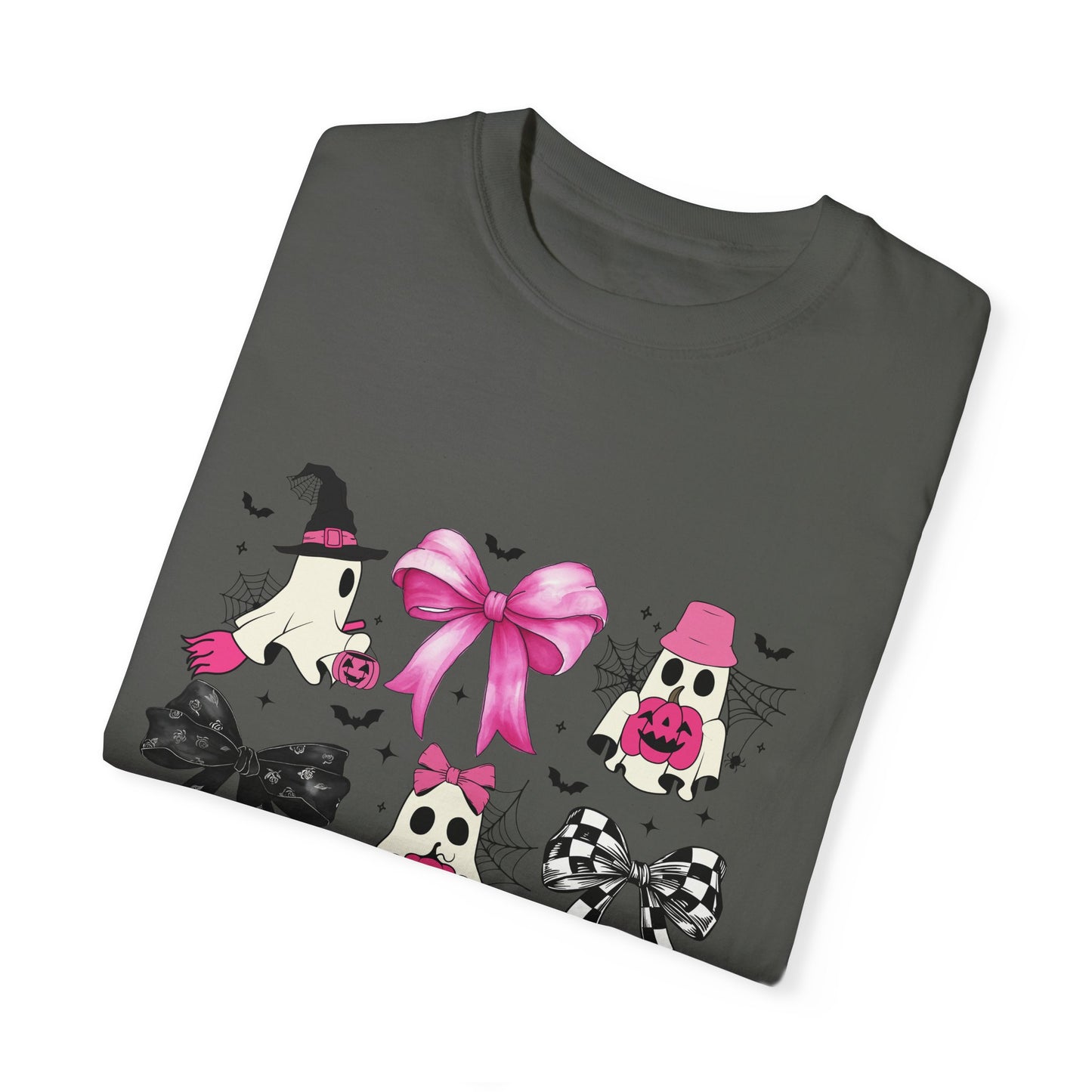 Halloween Ghost Pink Coquette Bows T-shirt