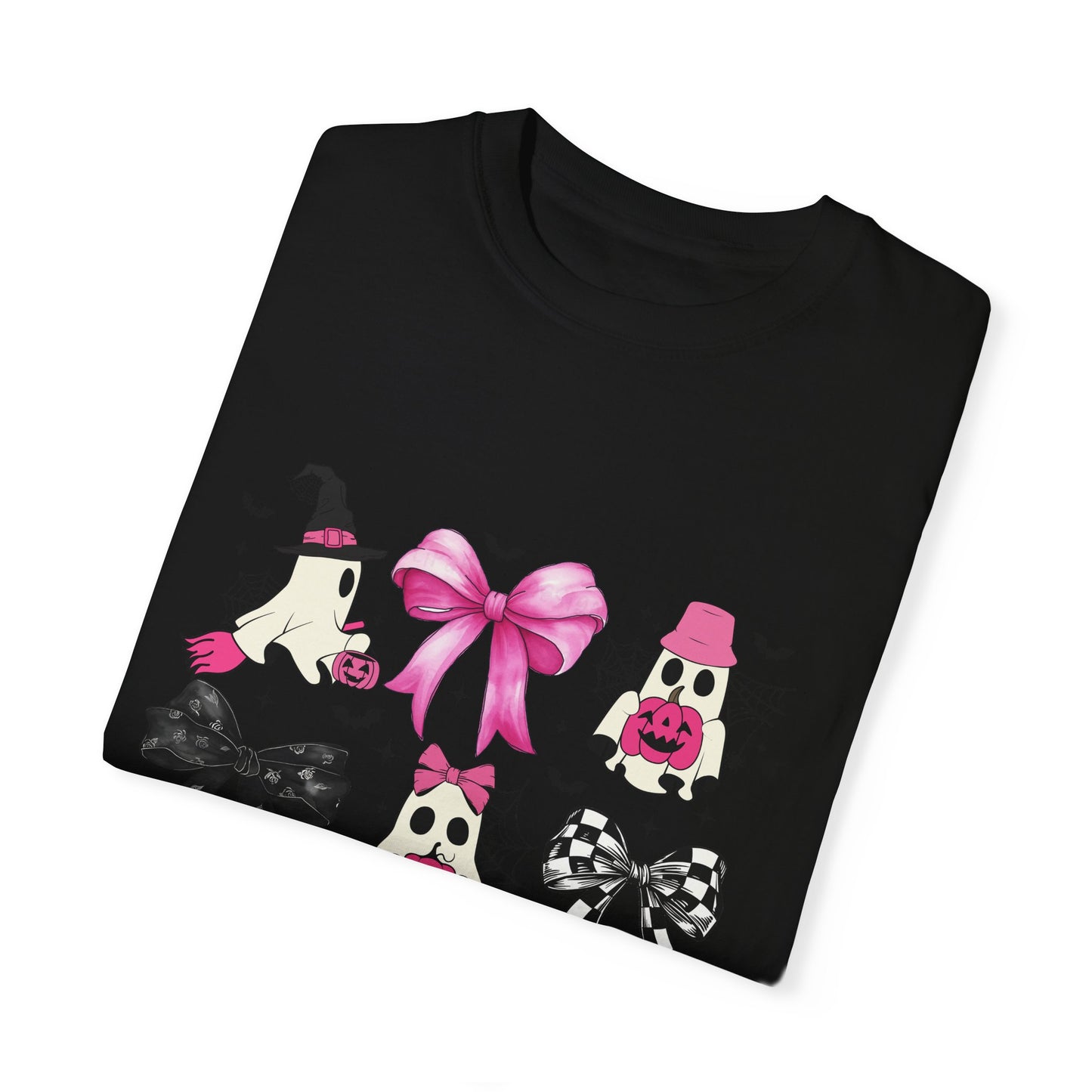 Halloween Ghost Pink Coquette Bows T-shirt