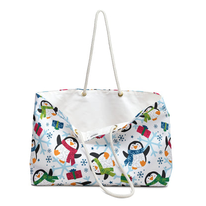 Penguins and Snowflakes Weekender Bag
