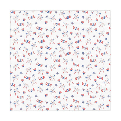 Hearts and Fireworks Tablecloth