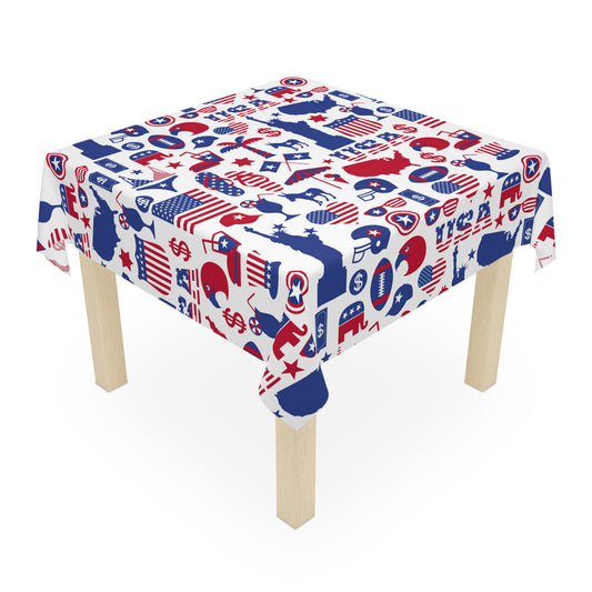 All American Red and Blue Tablecloth
