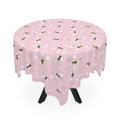 Honey Bee Hearts Tablecloth