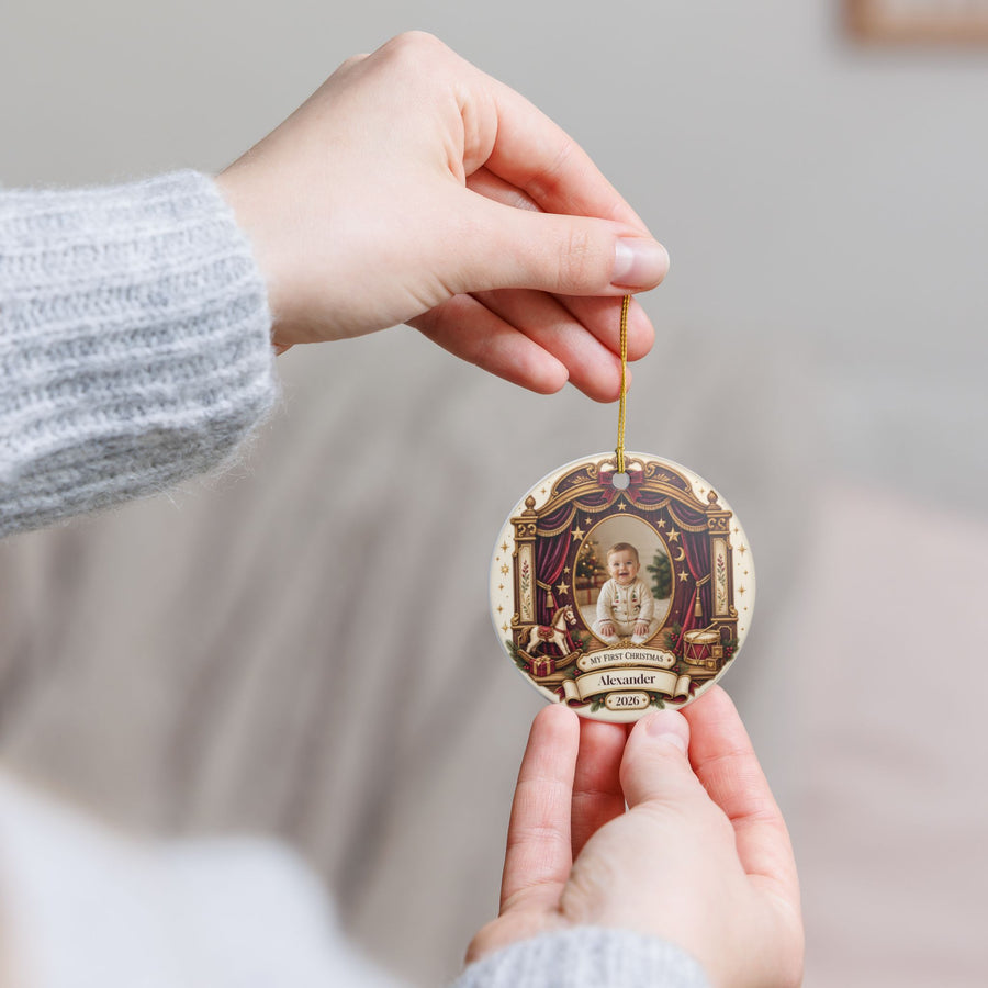 My First Christmas Personalized Photo Ornament