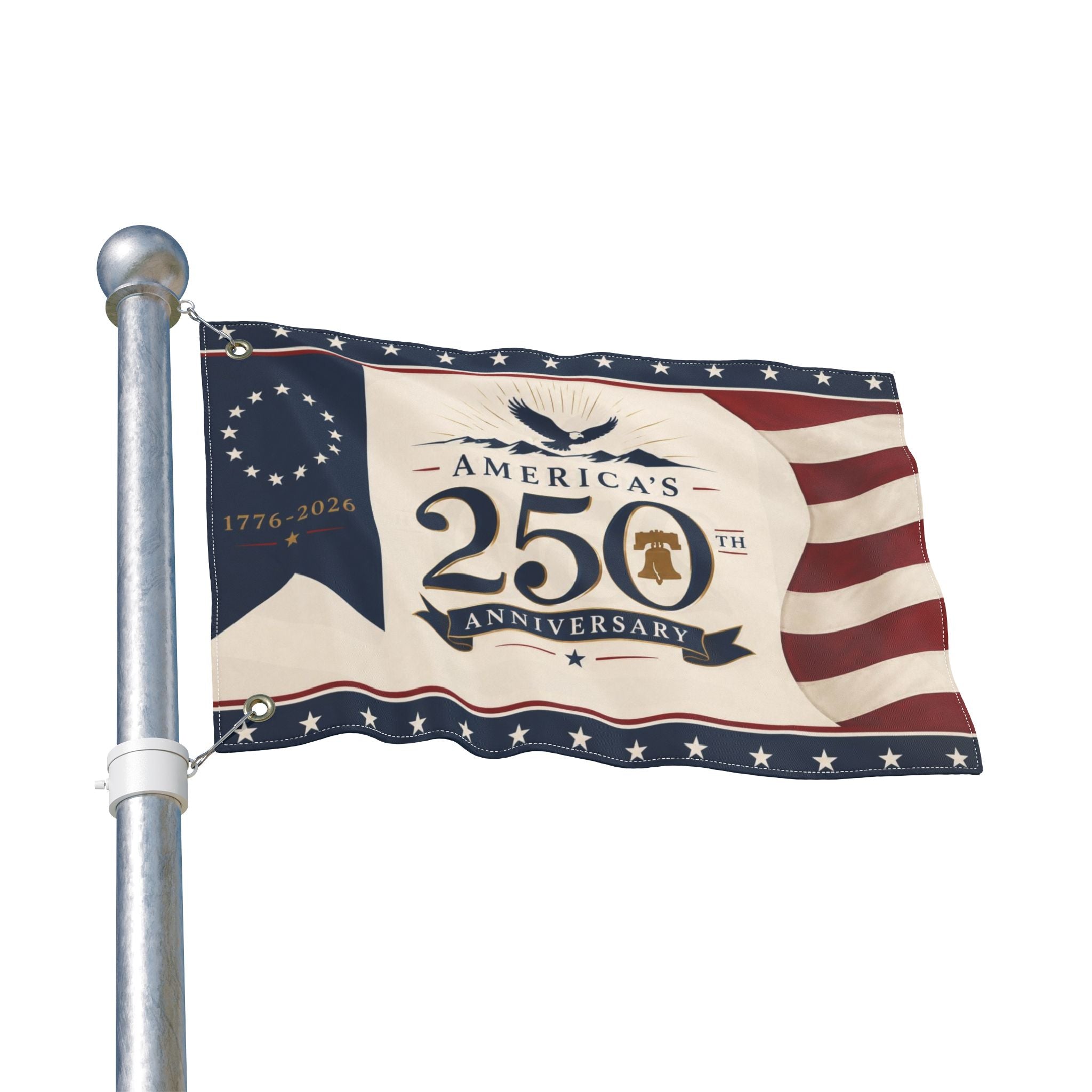 America's 250th Anniversary Flag — Double-Sided Patriotic Garden Banner (1776–2026)