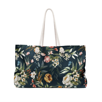 Watercolor Flowers Weekender Bag