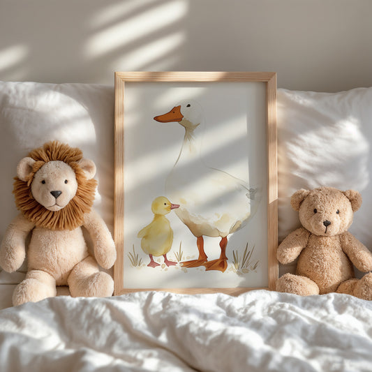 Charming Nursery Wall Art with Duckling and Goose product type