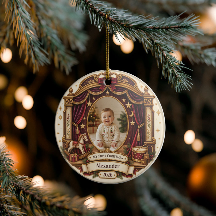 My First Christmas Personalized Photo Ornament