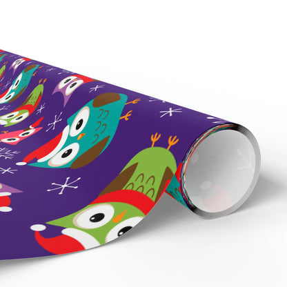 Owls and Snowflakes Gift Wrap Paper