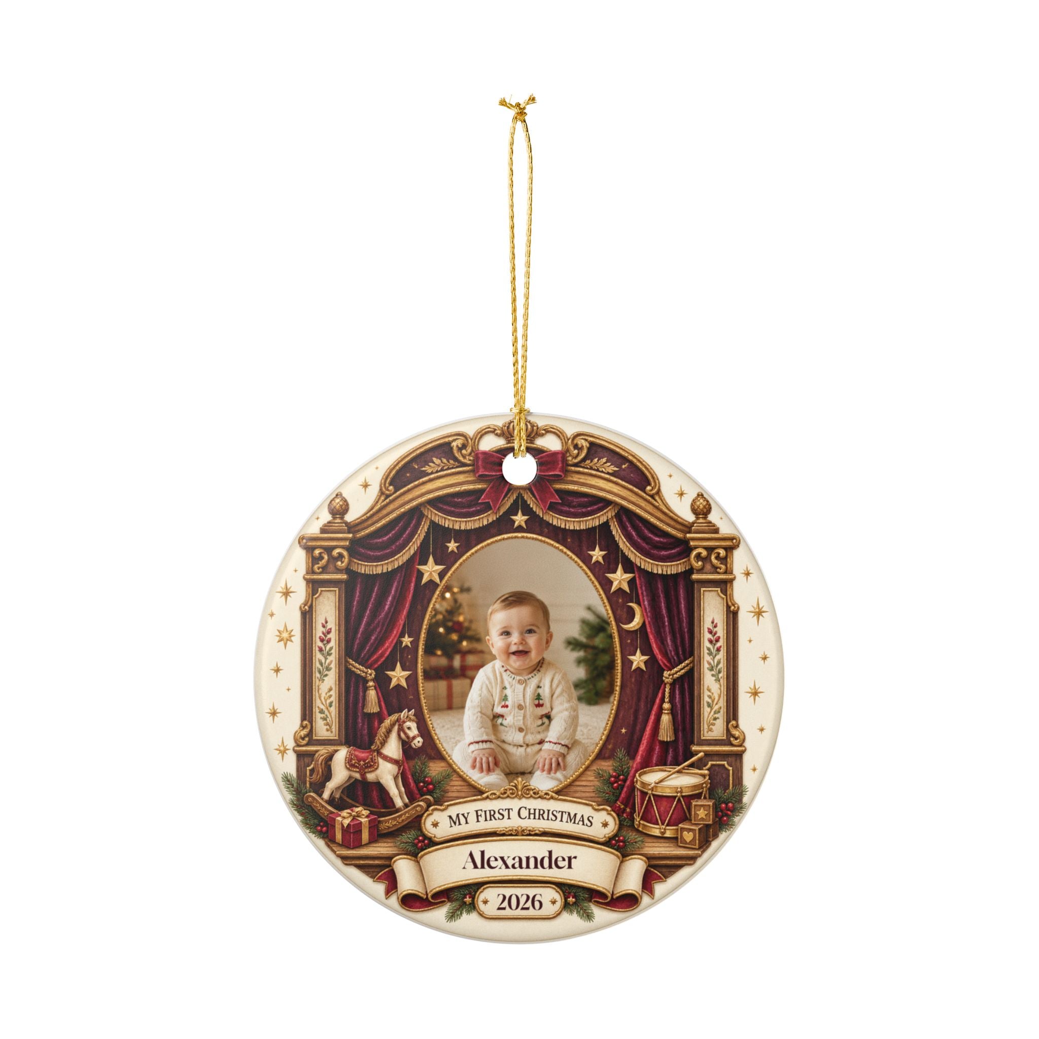 My First Christmas Personalized Photo Ornament