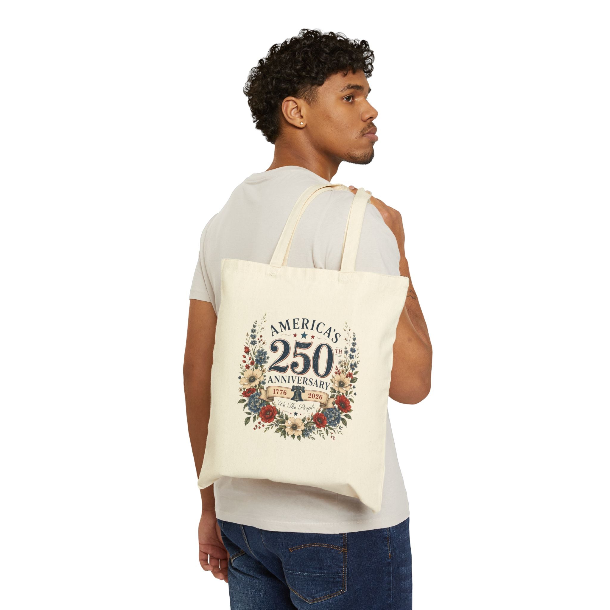 America's 250th Anniversary Floral Wreath Tote