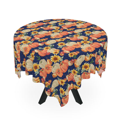Fall Pumpkins and Sunflowers Tablecloth