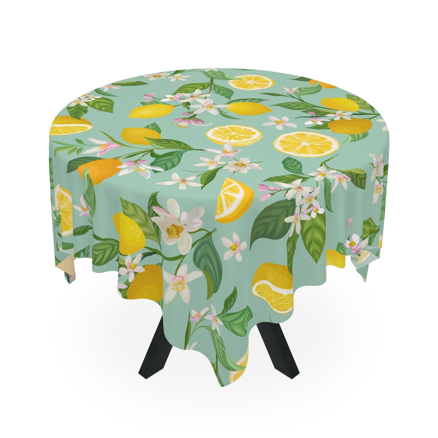 Lemons and Flowers Tablecloth