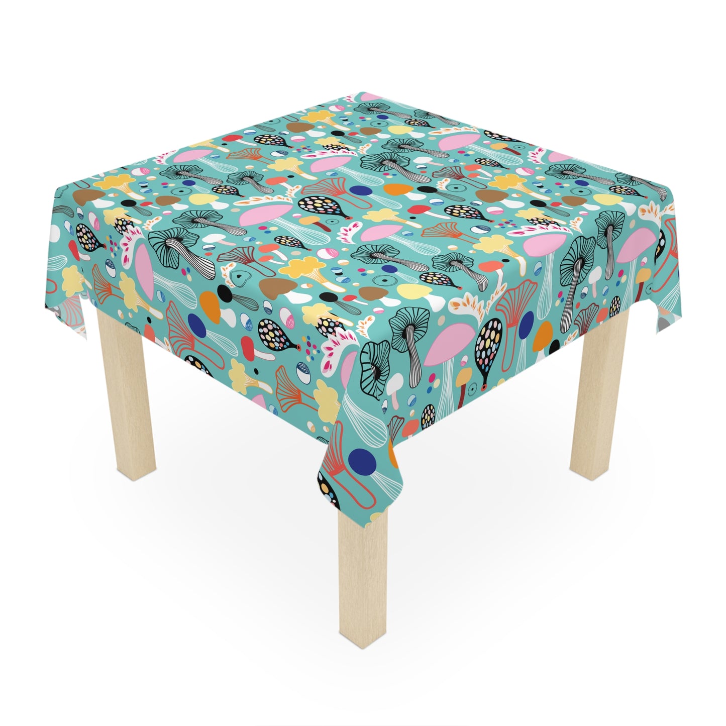 Colorful Mushrooms Tablecloth