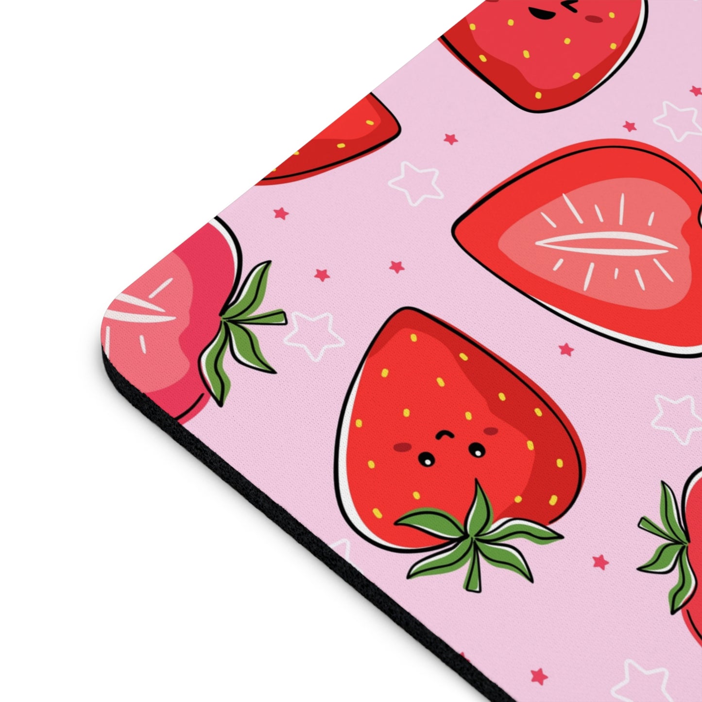 Kawaii Strawberries Mouse Pad