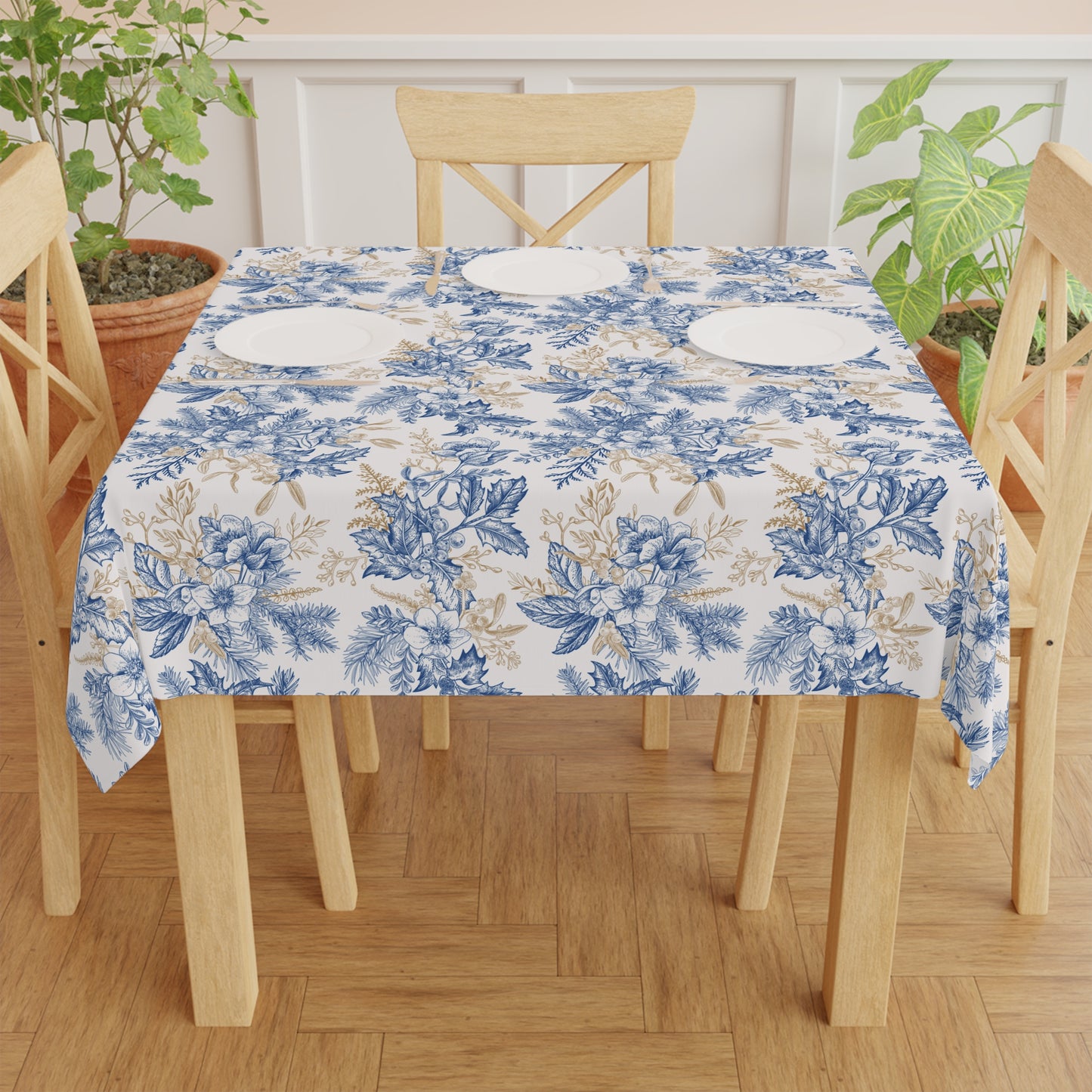 Winter Hellebore Flowers Tablecloth