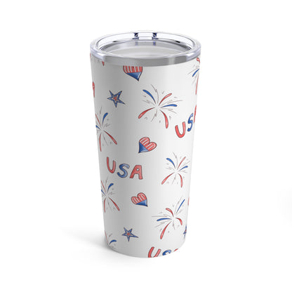 Hearts and Fireworks Tumbler 20oz