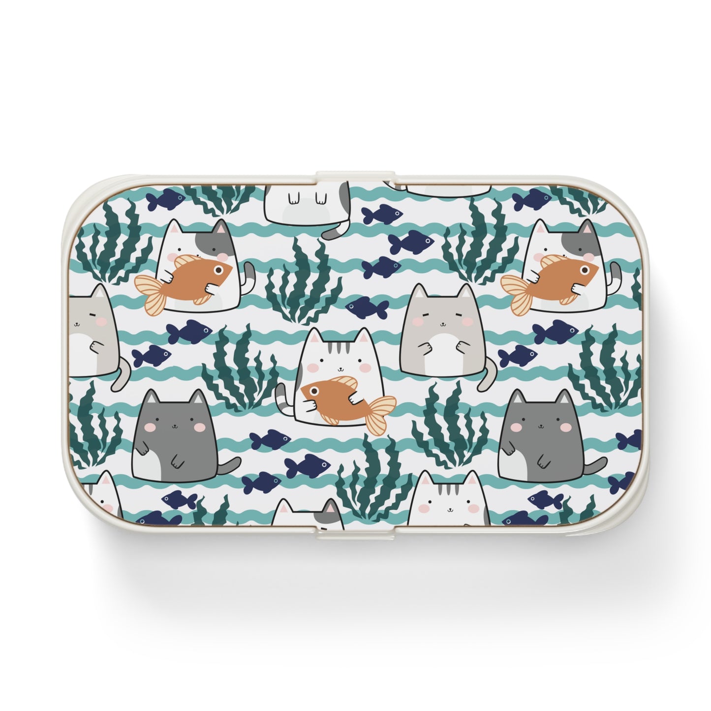 Kawaii Cats and Fishes Bento Lunch Box