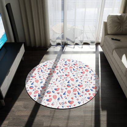 Banners and Donuts Round Rug