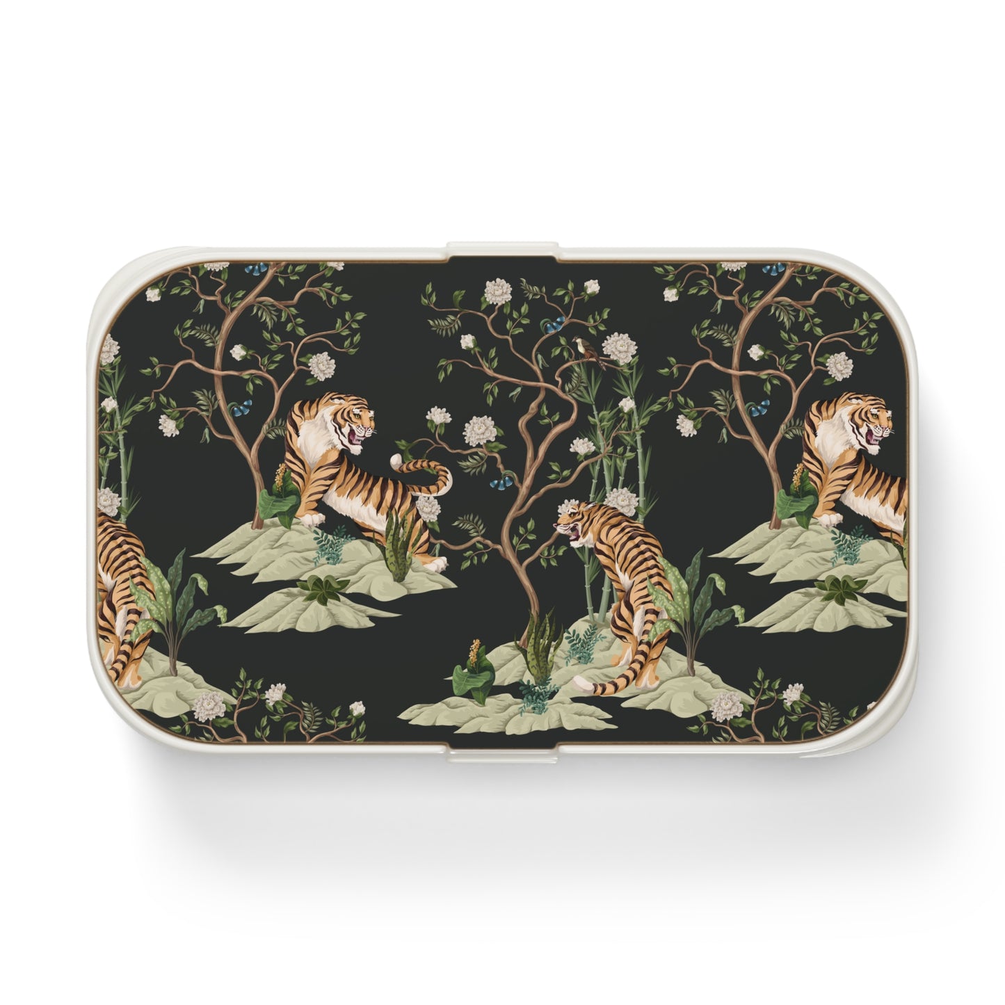 Chinoiserie Tigers and Peonies Bento Lunch Box