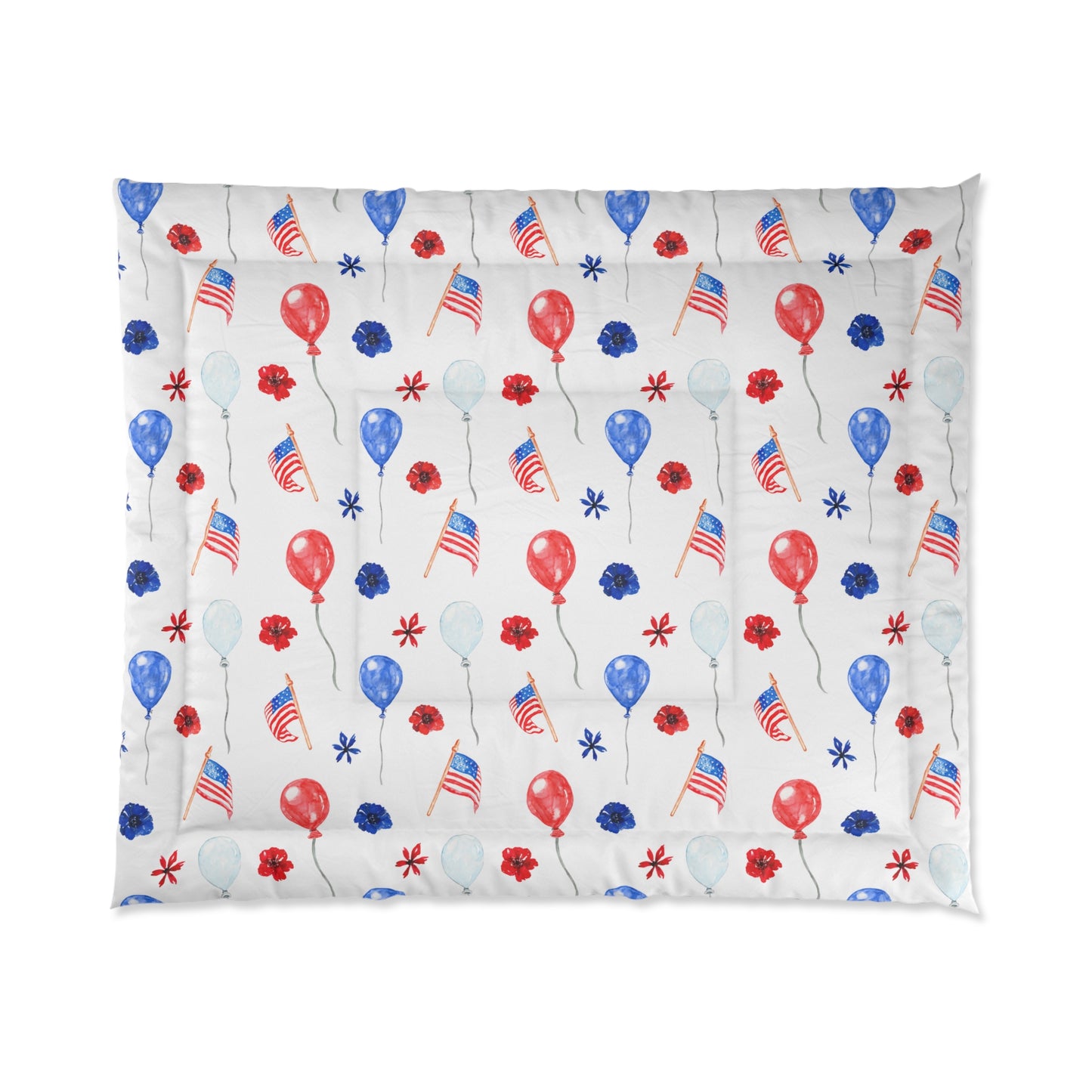 American Flags and Balloons Comforter