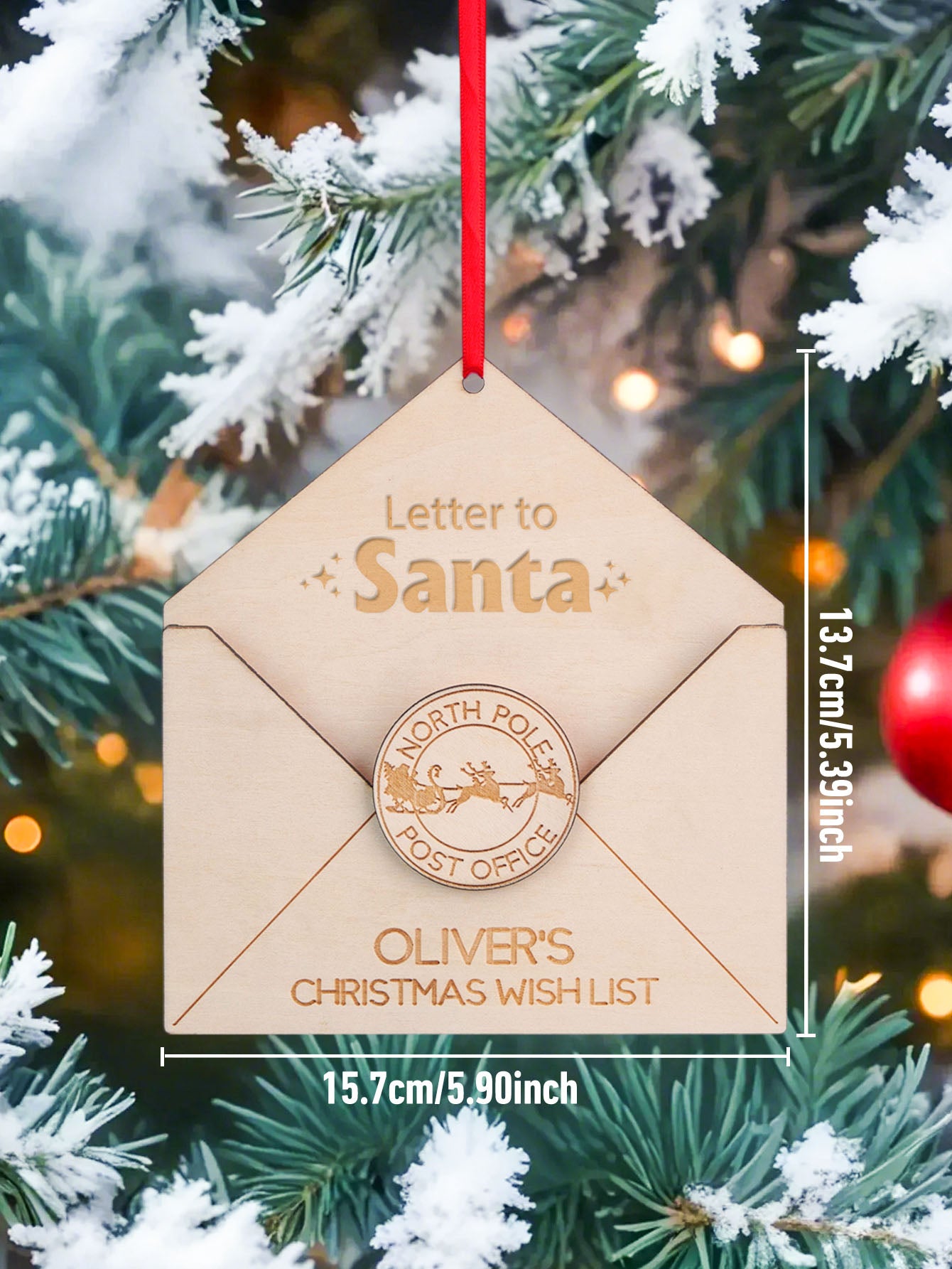Personalized Santa Letter Christmas Ornament