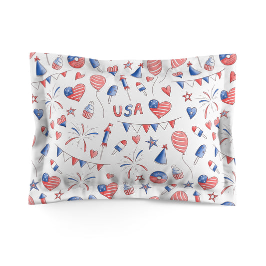 Banners and Donuts Microfiber Pillow Sham