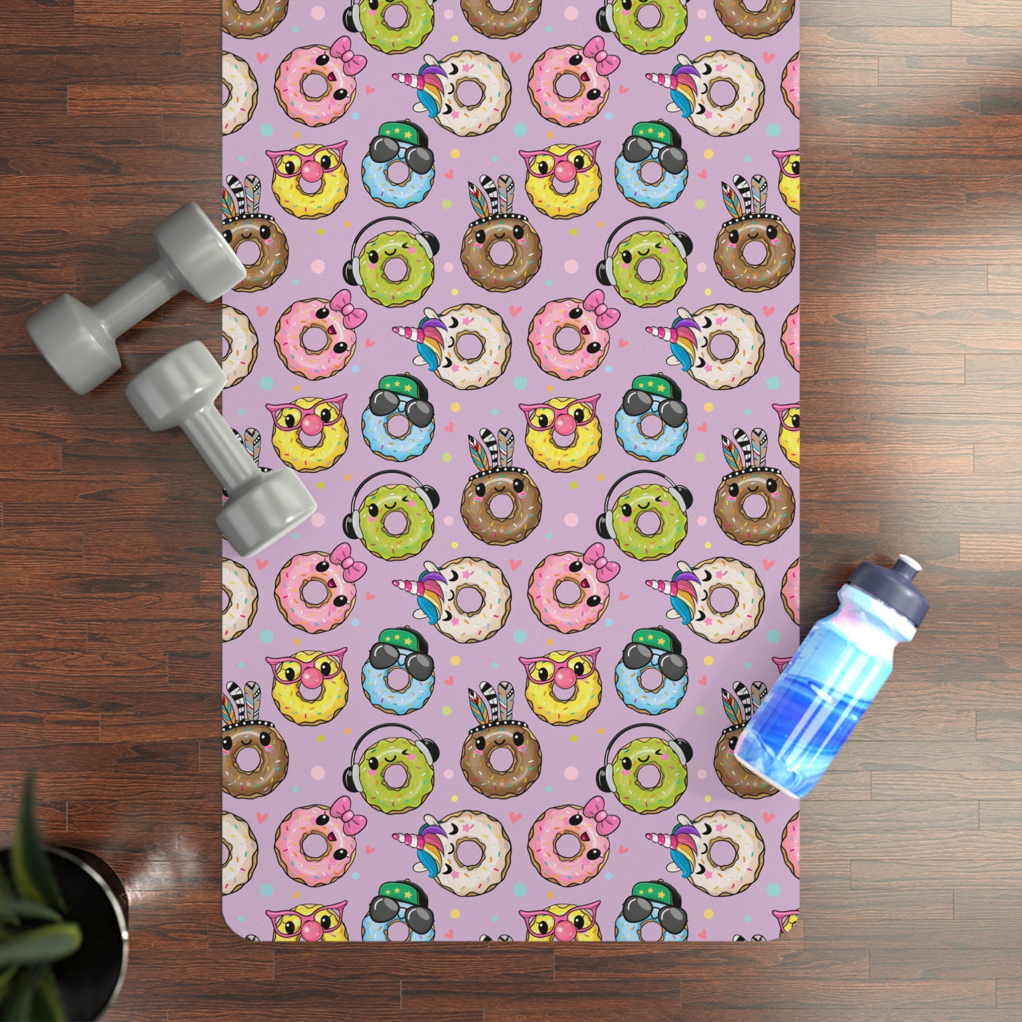 Kawaii Donuts Rubber Yoga Mat