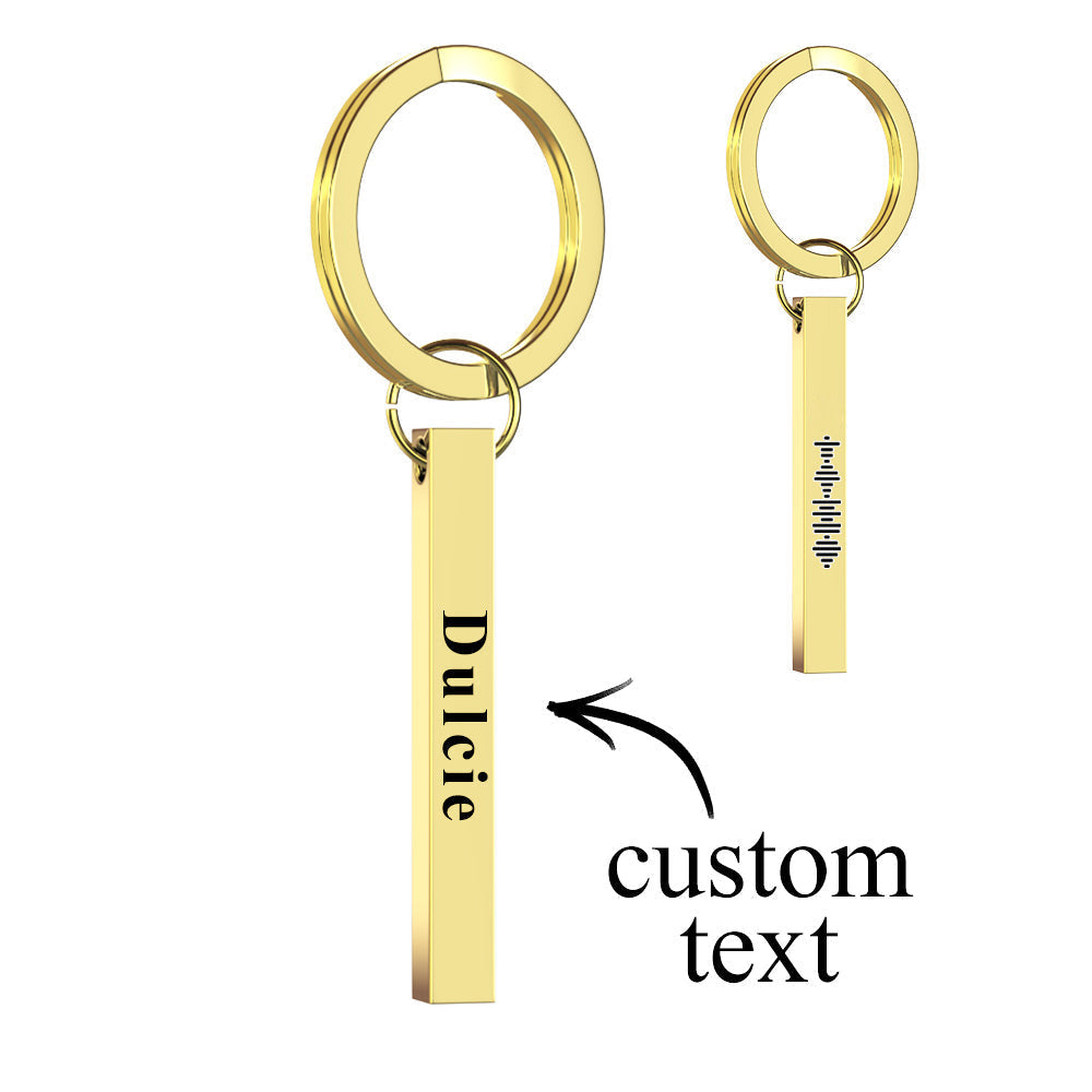 Custom Spotify Code Bar Keychain - 3D Engraved Music Key Chain
