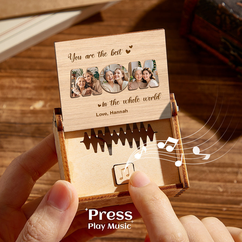 Personalized Audio Music Box For Mom - Custom Voice Recording Gift