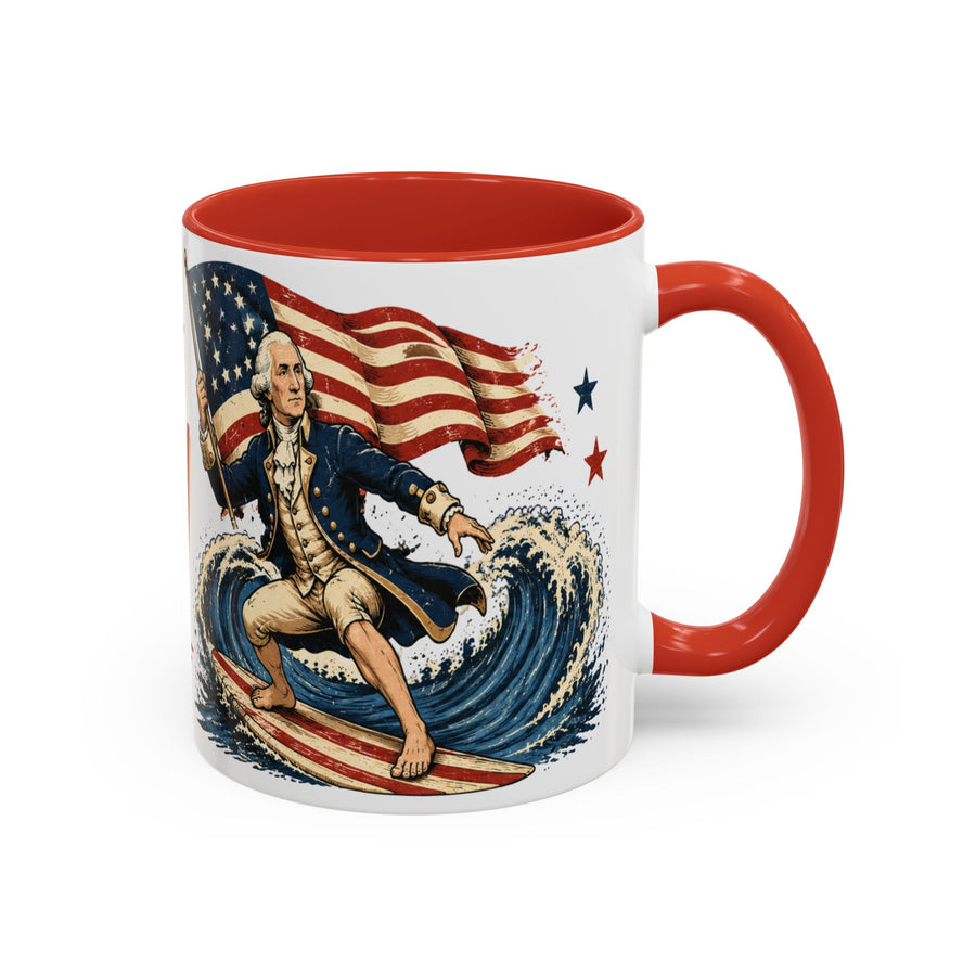 Revolutionary Surfing George Washington Mug