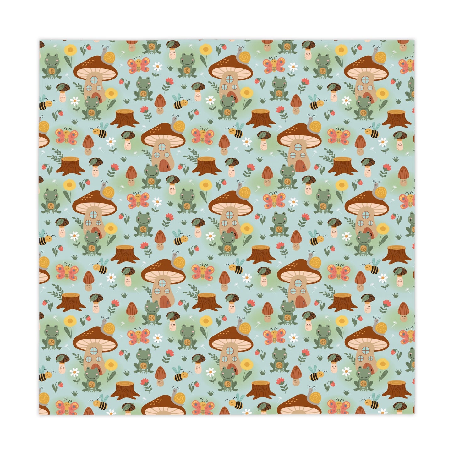 Frogs and Mushrooms Tablecloth