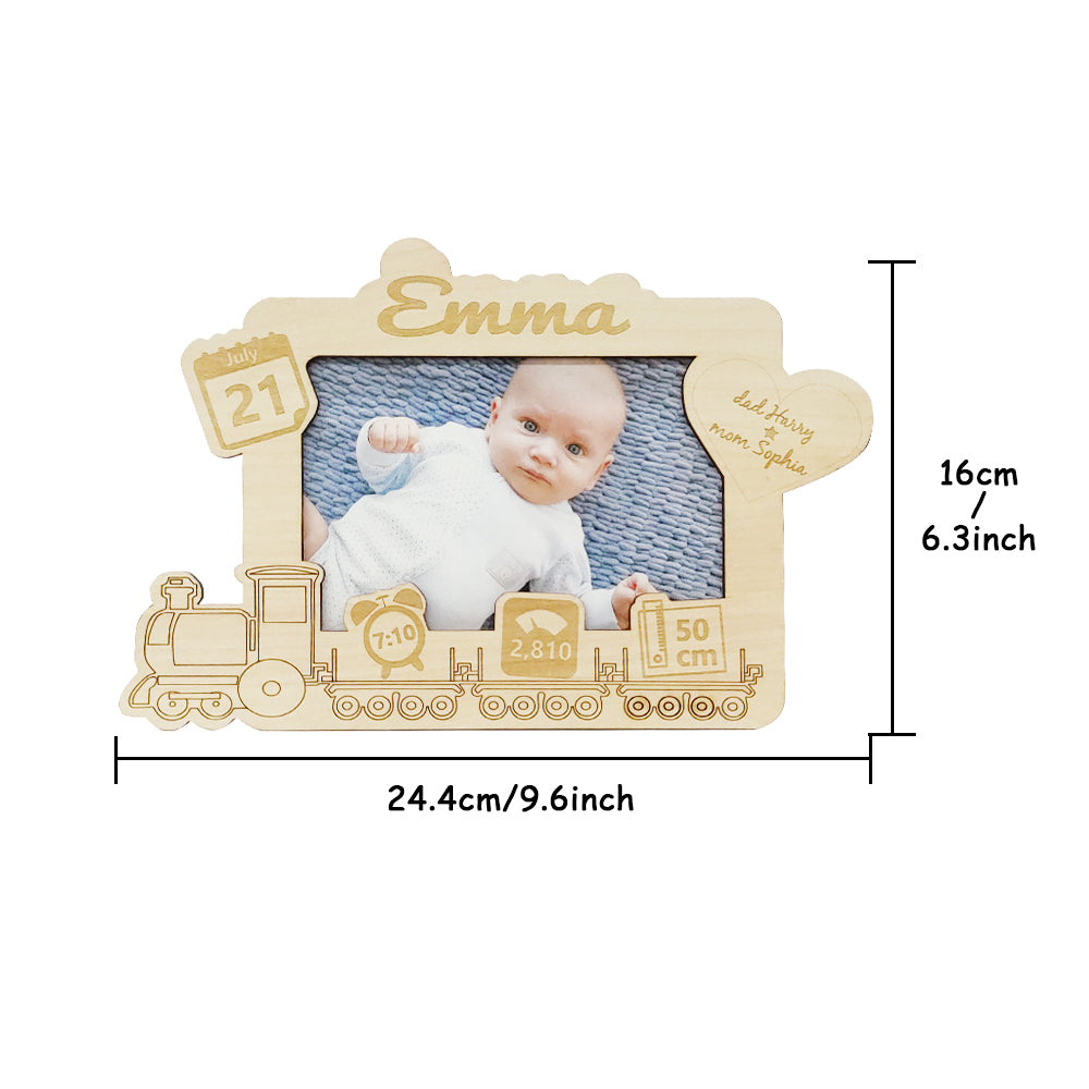 Personalized Newborn Wooden Photo Frame