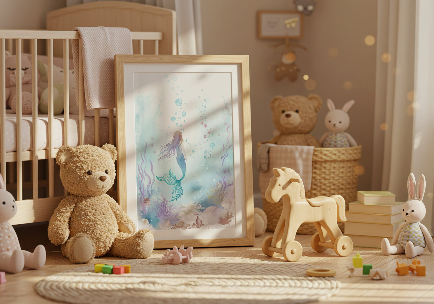 Underwater Mermaid Art for Baby Room Decor product type