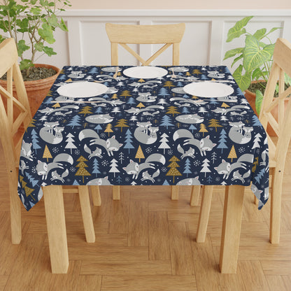 Arctic Foxes Tablecloth