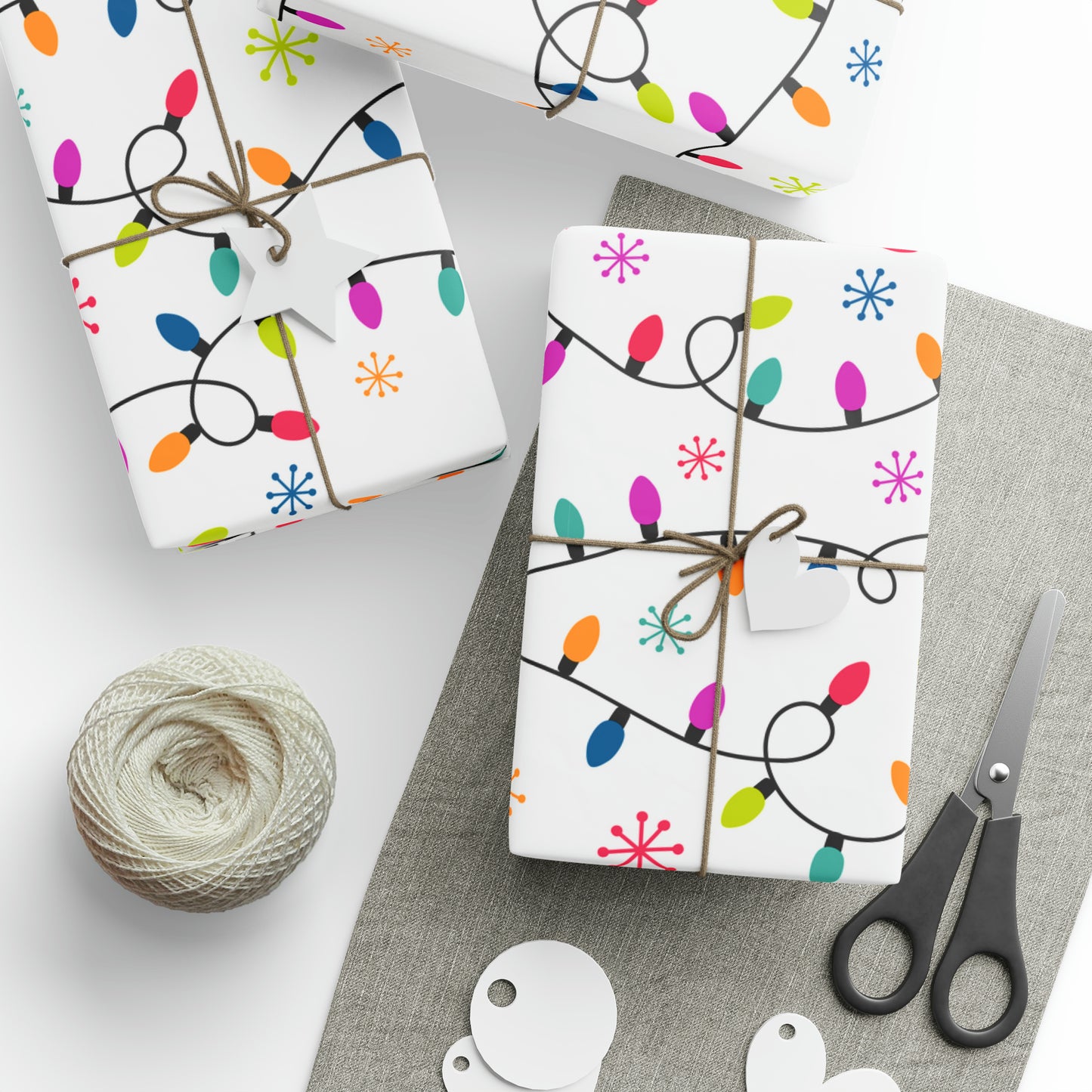 Christmas Lights Gift Wrap Paper