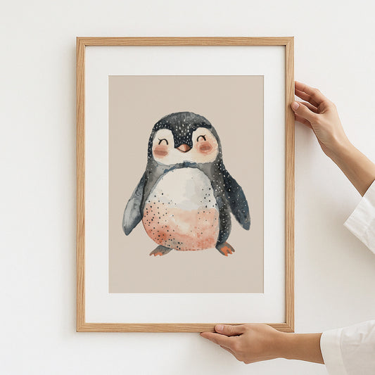 Adorable Penguin Animal Illustration Kids Room Wall Product