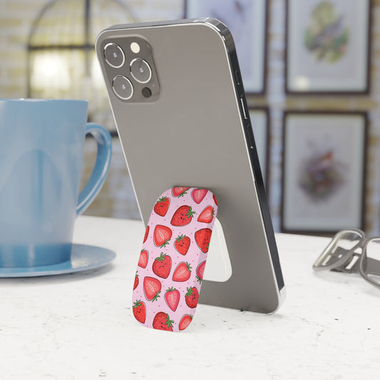 Kawaii Strawberries Phone Click-On Grip
