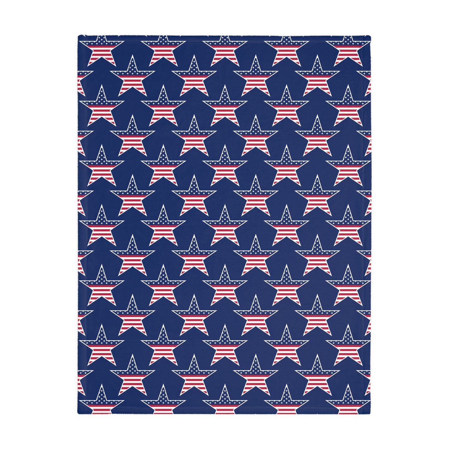American Stars Velveteen Minky Blanket (Two-sided print)