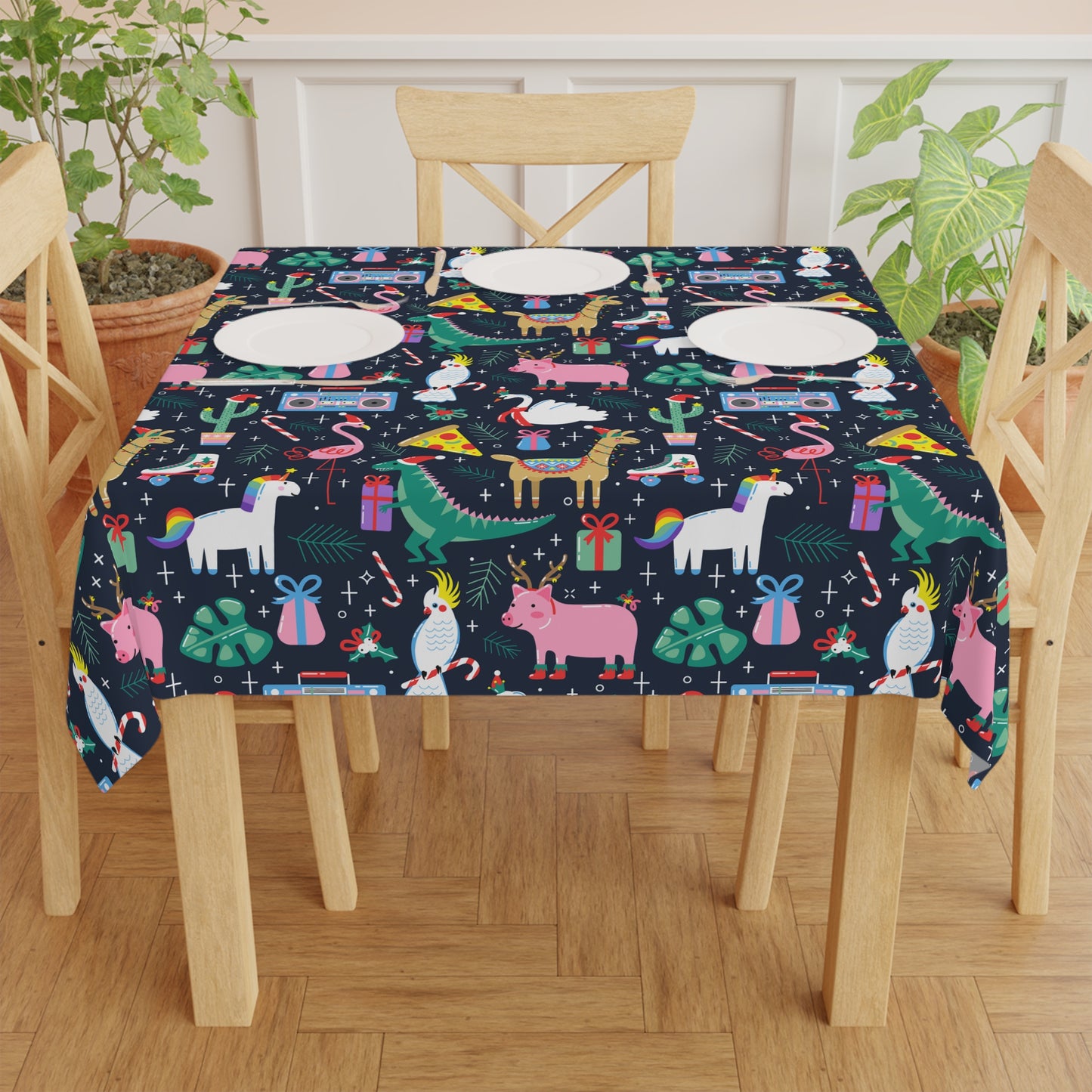 Christmas Animals Tablecloth