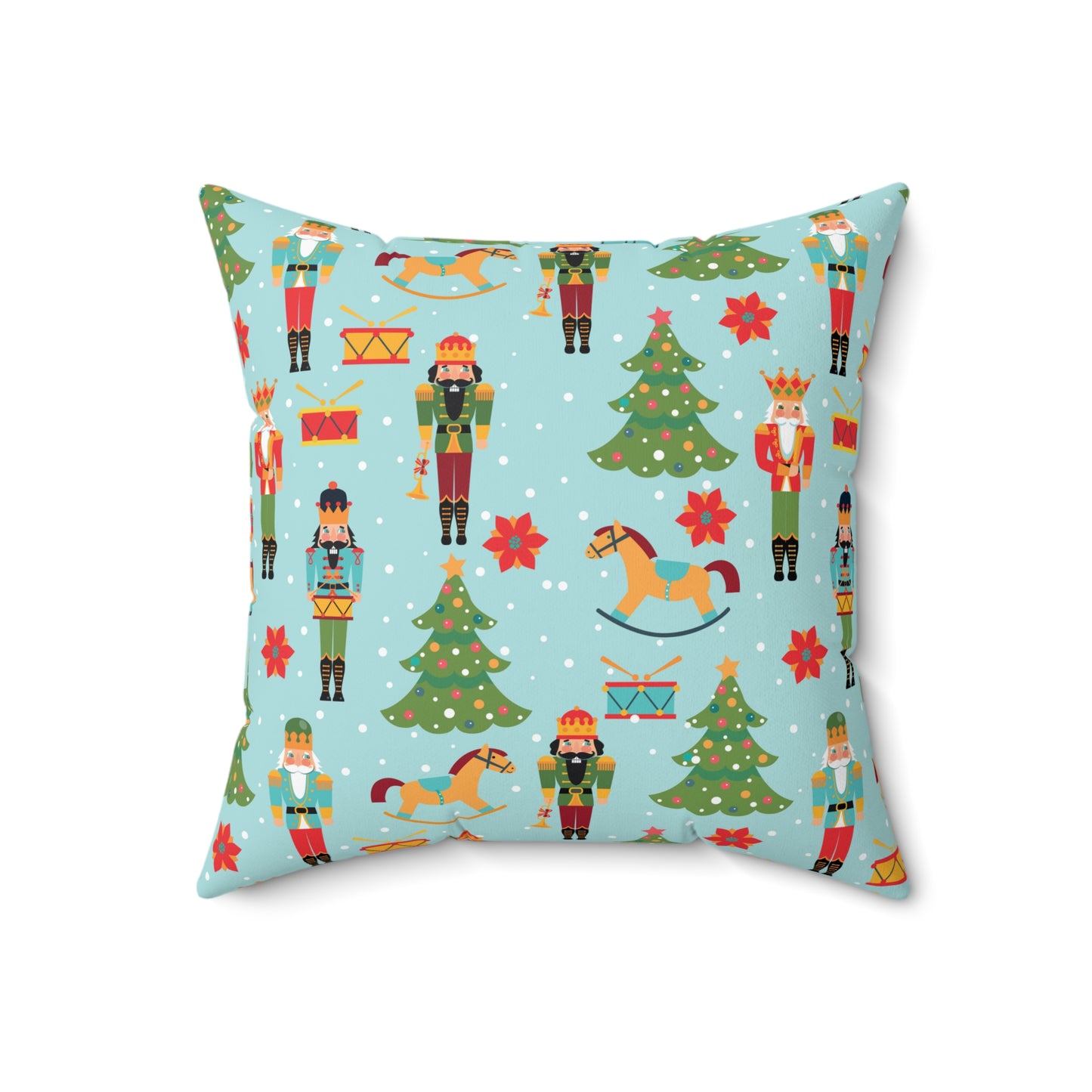 Nutcrackers and Rocking Horses Spun Polyester Square Pillow