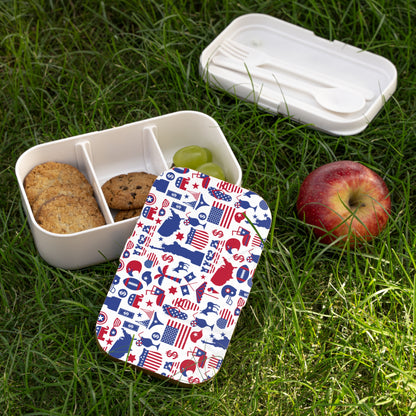All American Red and Blue Bento Lunch Box