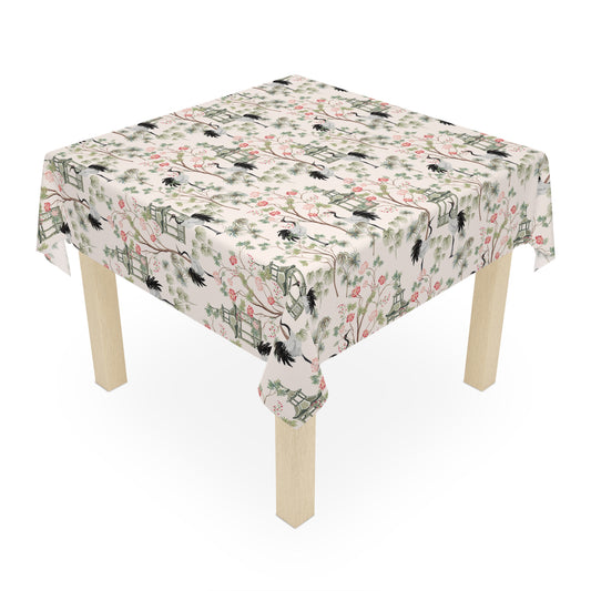 Chinoiserie Rose Trees Tablecloth