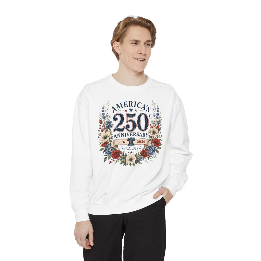 America's 250th Anniversary Floral Wreath Sweatshirt | 1776-2026