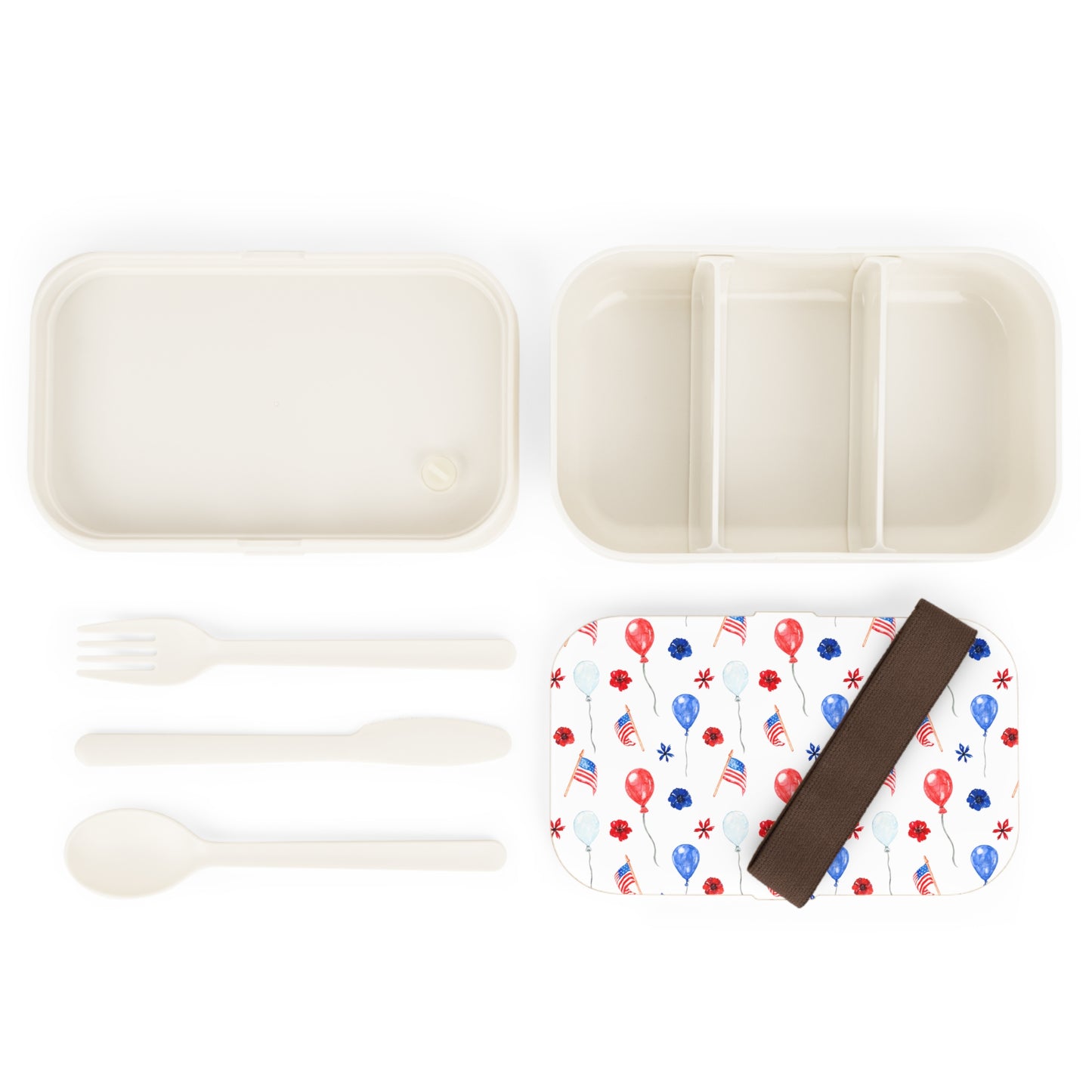 American Flags and Balloons Bento Lunch Box
