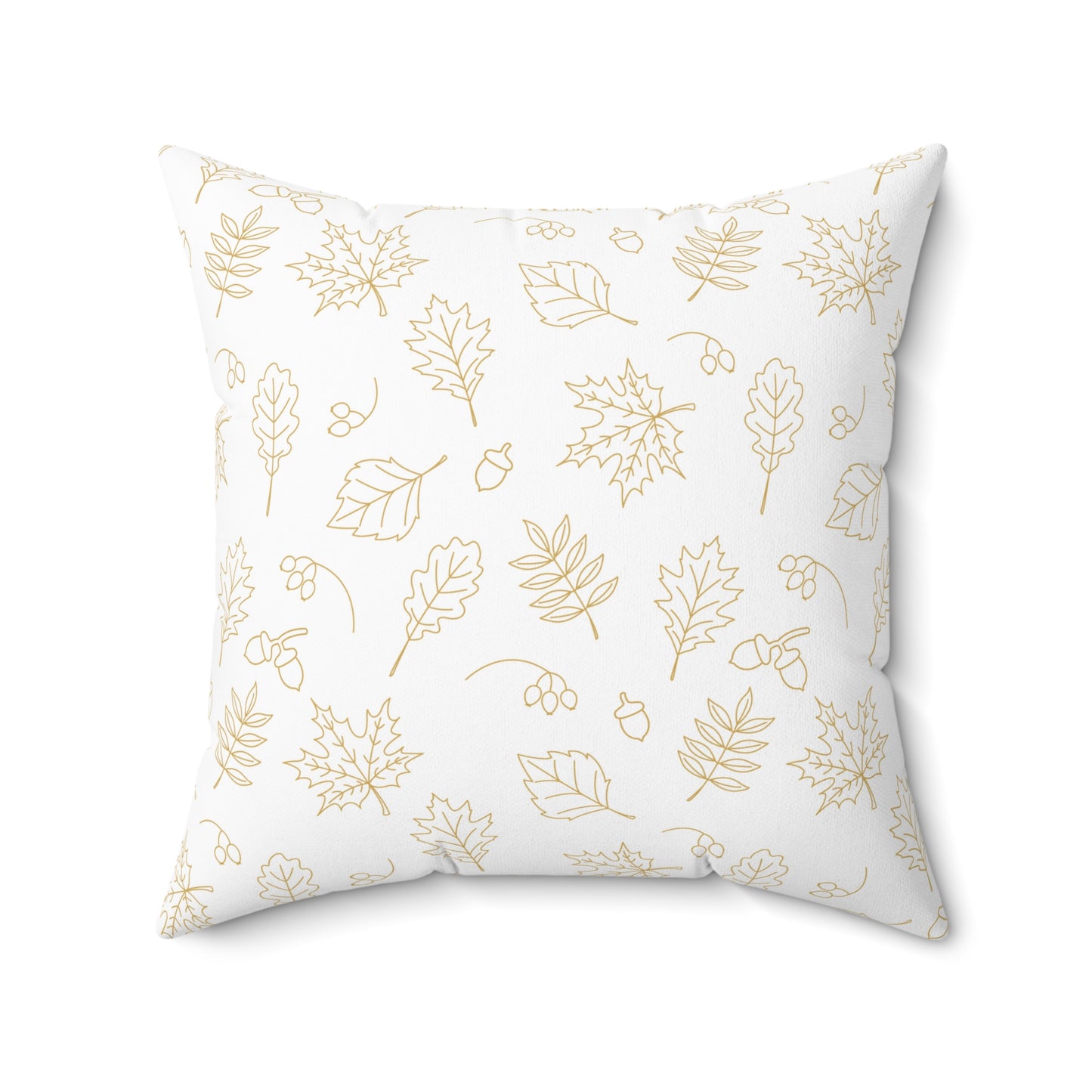 Acorns and Leaves Spun Polyester Square Pillow