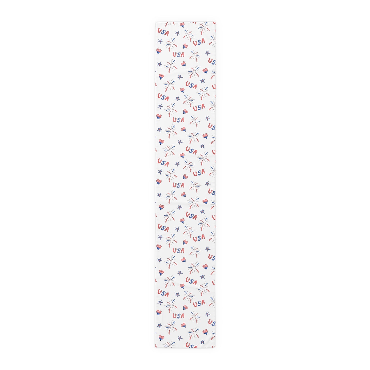 Hearts and Fireworks Table Runner (Cotton, Poly)