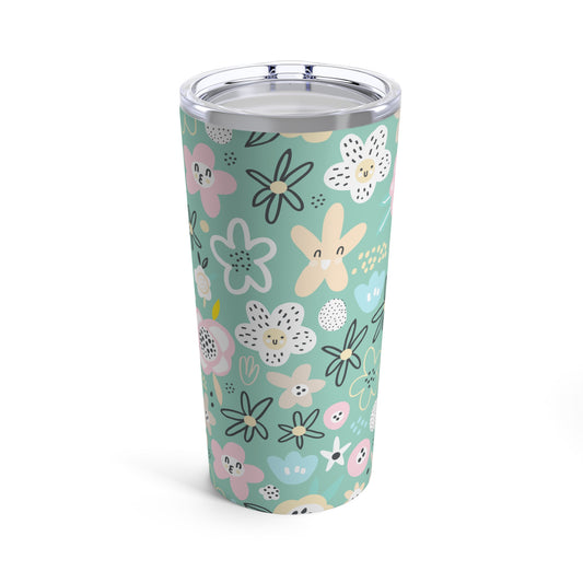 Abstract Flowers Tumbler 20oz