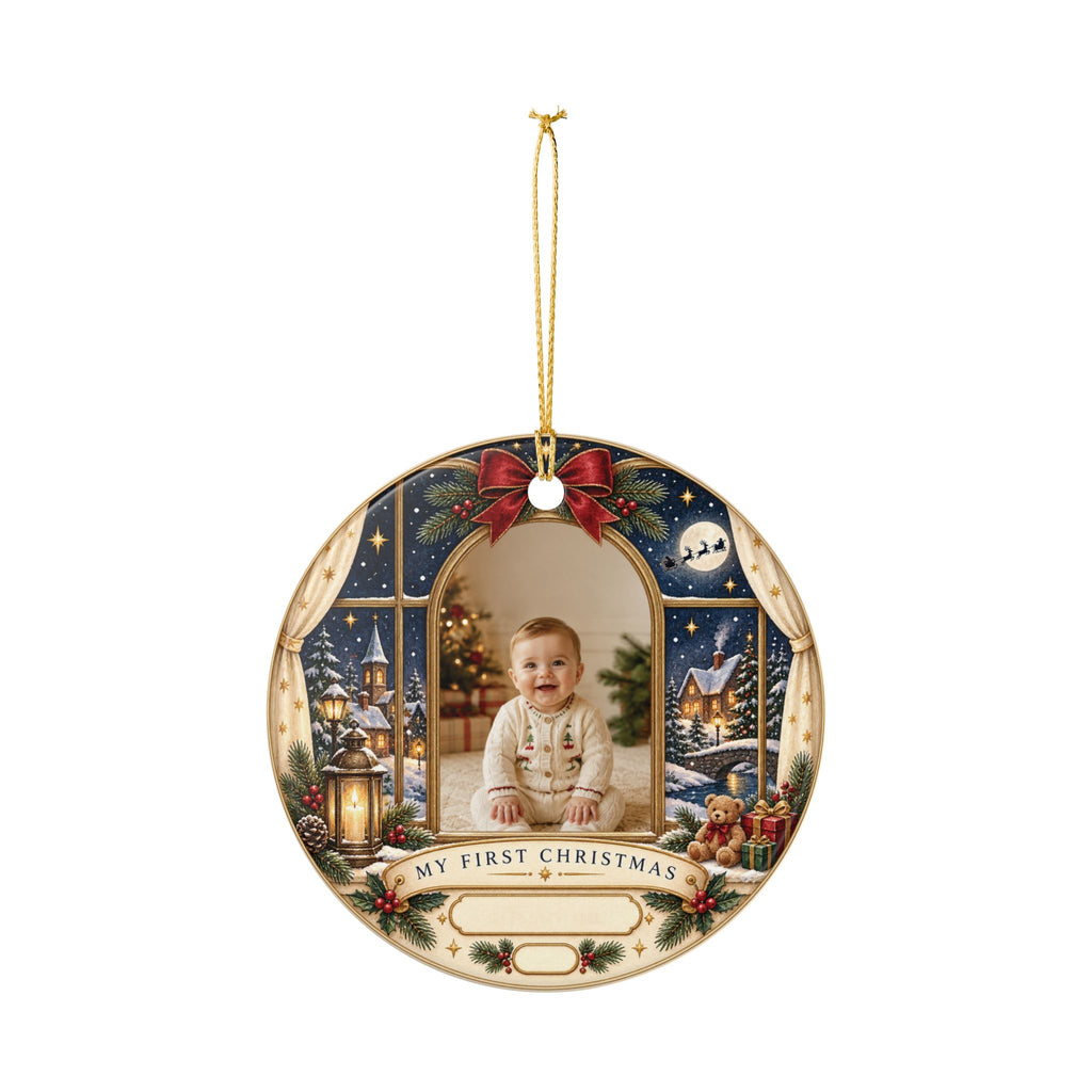 Custom Baby First Christmas Ornament with Name & Year